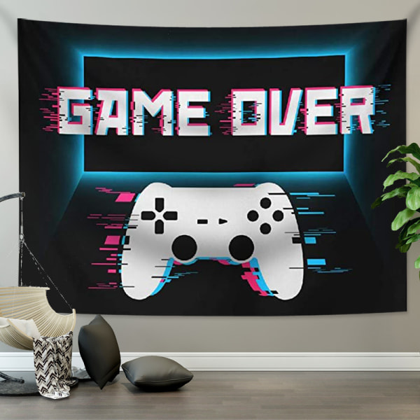 Dekorativt vægtæppe til soveværelset - Game Over Controller Monitor