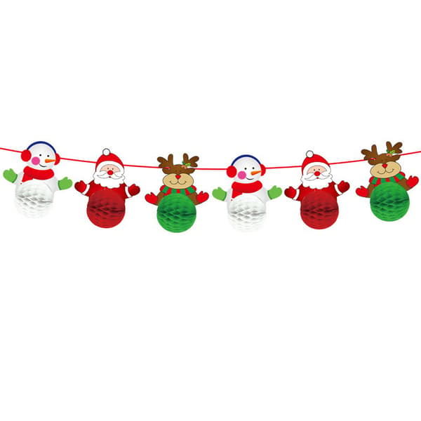 2 stk. julepynt honeycomb ball trekkpapir blomst