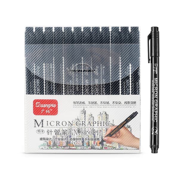 12 st Animation Design Hand-ritad Outlining Pen