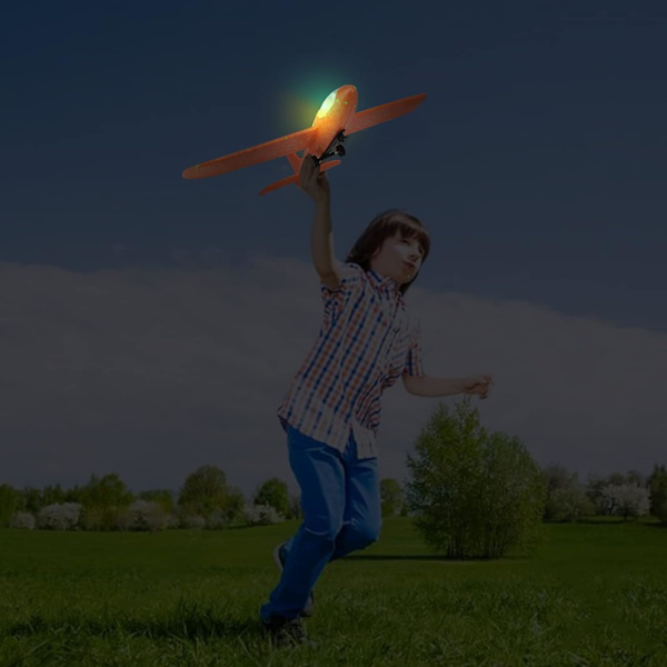 3-pack flygplansleksaker, 2 flygmod LED-skumglidflygplan