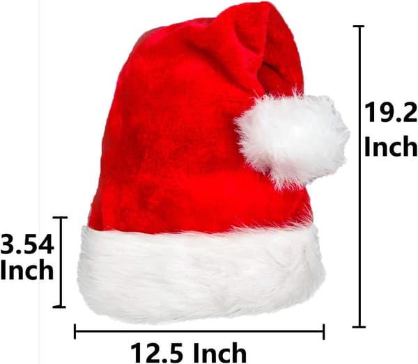 6 stk. Lang Uld Julehat Julefest Hat til Voksne og