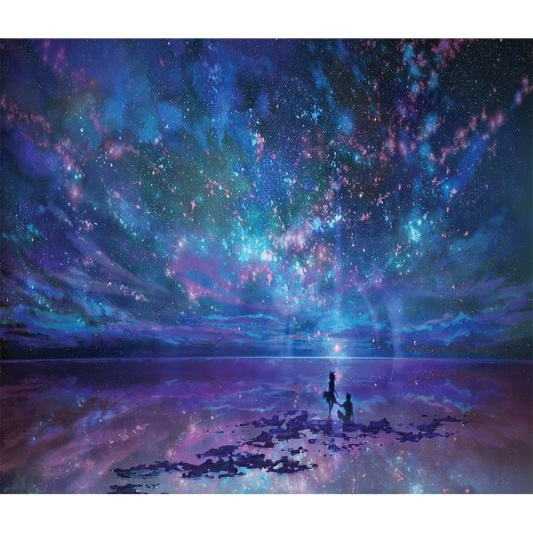 5D DIY Diamond Painting,Digital Kit,Starry Night Sky(16X12inch)