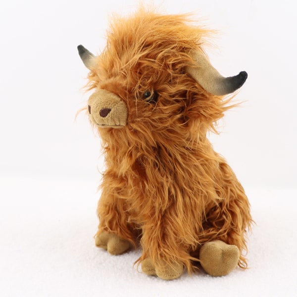 Living Nature - Mjuk Highland Cow-plyschdjur, mjuk och realistisk bondgård