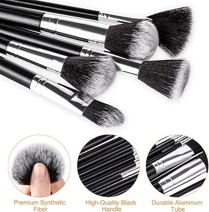 18 stykker professionelt premium syntetisk makeup børste sæt