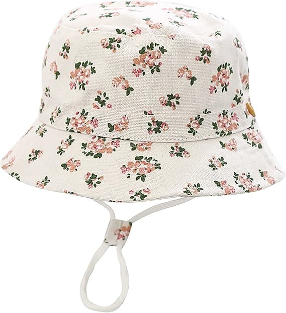 Børne solhat med skygge 3-5 år beige