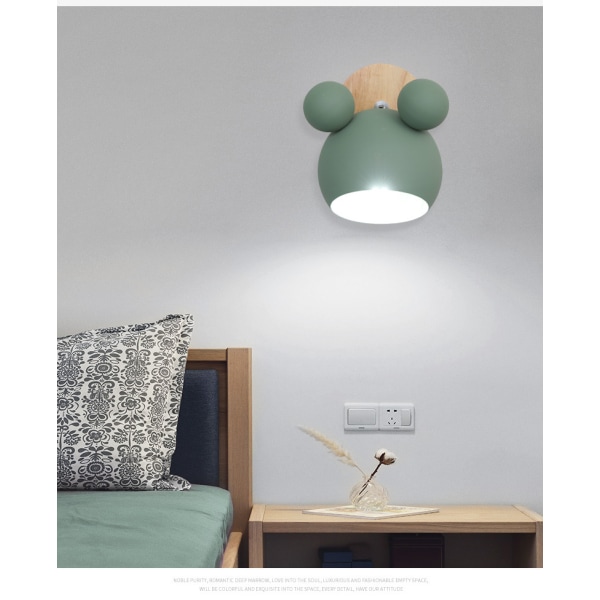 Smukke soveværelse sengsidelampe skygge med E27 lampe - Hvid
