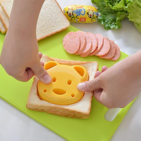 Bjørneformet sandwichformkutter, barnesandwichformingsmaskin