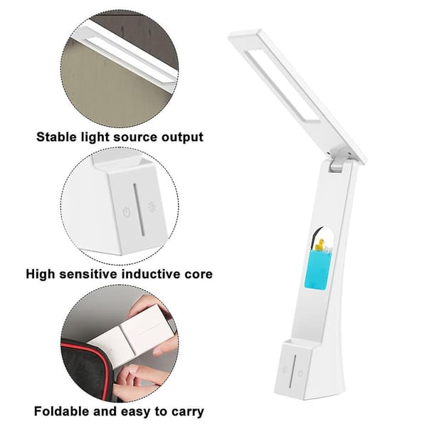 Led Foldbar Bordlampe Øyebeskyttelse Leselæring Bordlampe