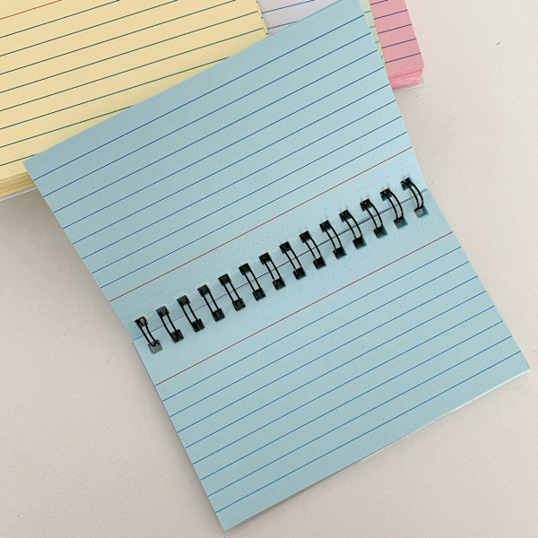 5-pack färgade avrivningsblock med spiral
