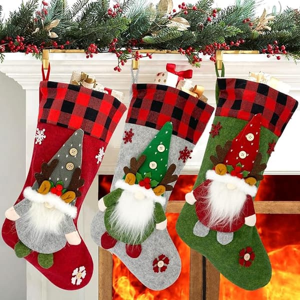 3-pak julekuler til julepynt, store 3D-julekuler