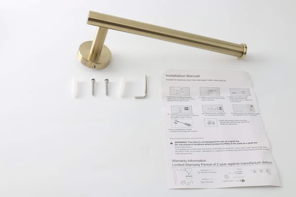23 cm kraftig handdukshängare för väggmontering (guld)