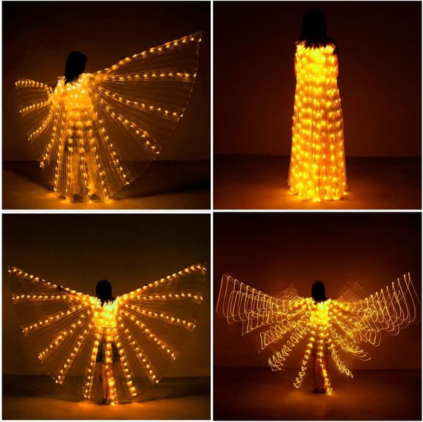 LED-lys magedans Isis-vinger - magedans glød engel dans