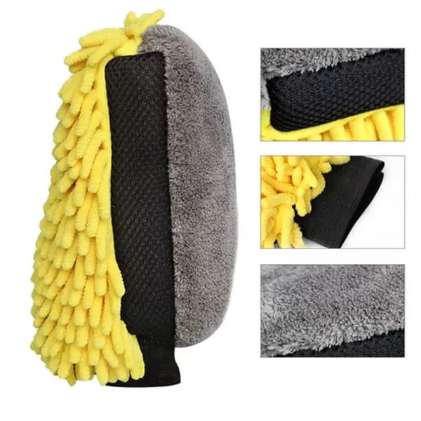 Vanntett bilvaskhanske i mikrofiber chenille