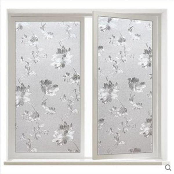 Hibiscus 45*200cm 3D elektrostatisk självhäftande glasfilm