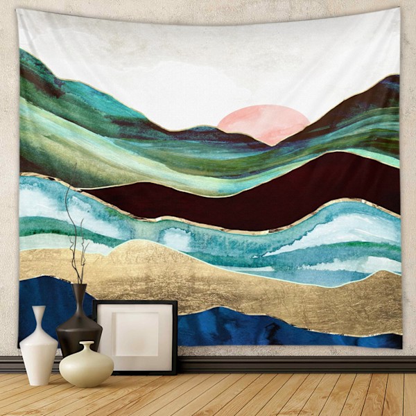 Solnedgångsskog Naturlandskap Gobeläng, heminredning (HC-M44) 130*150cm