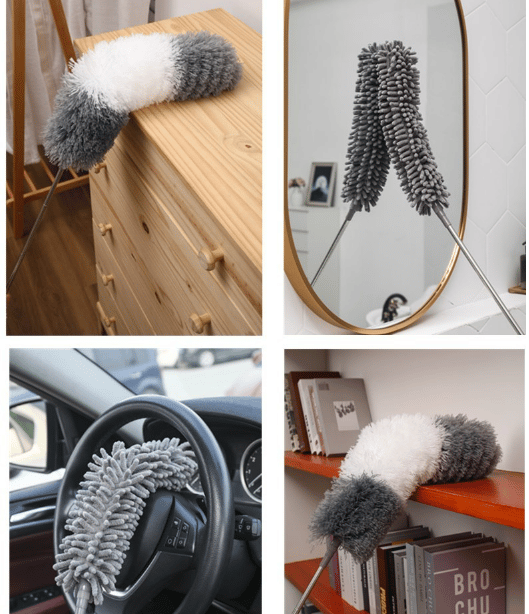 Mikrokuitupölyharja, pidennetty chenille-pölyharja, kattopölyharja