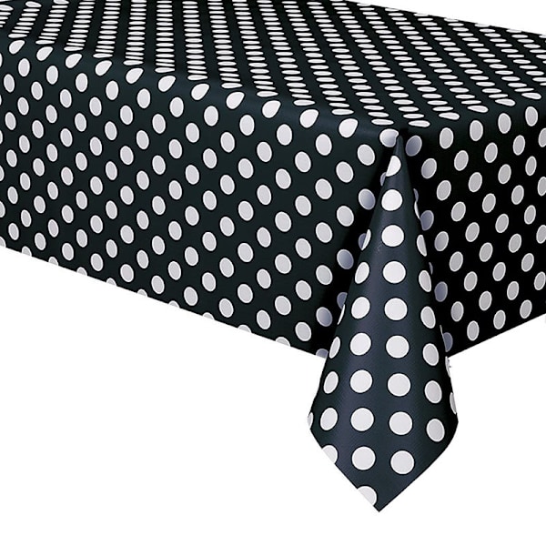 Sæt med 8 farver rektangulær PVC voksdug 137*183cm Polka Dot Tab