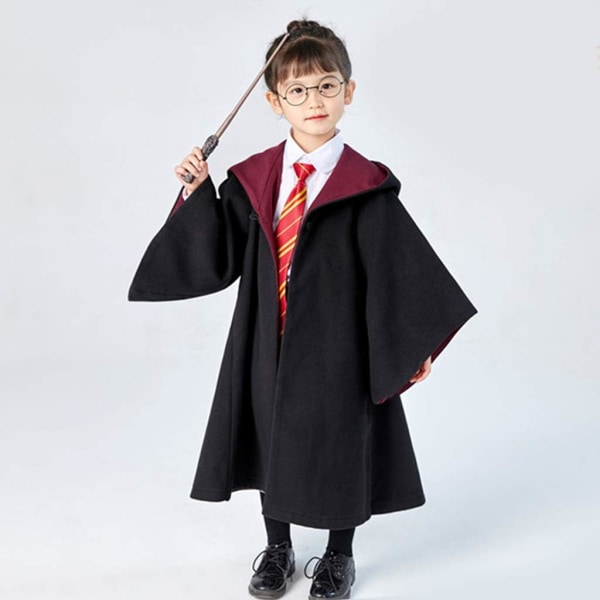 Halloween troldmand kostume, troldmandskåbe med slips 125