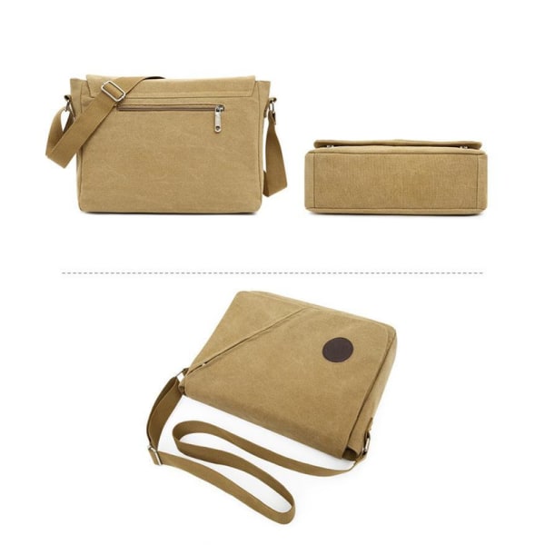 Herr casual canvas resväska crossbody väska - Grön