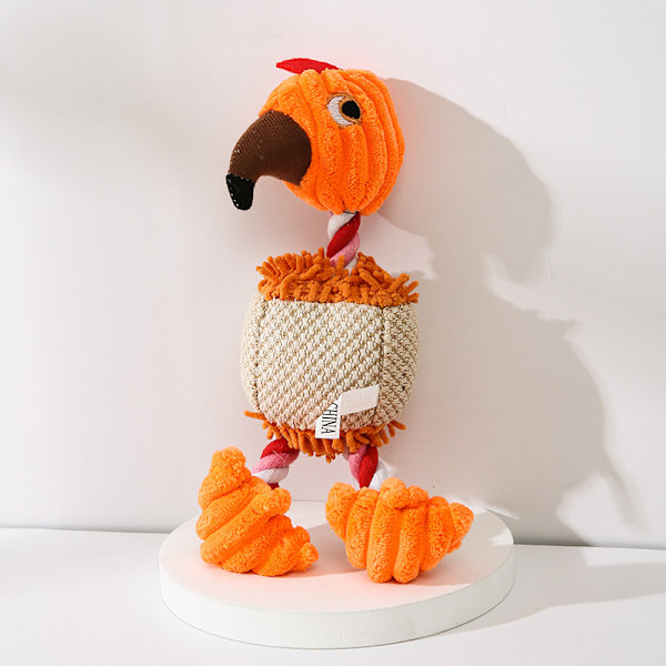 3 st bitresistent husdjur leksak bomullsrep Flamingo fågel katt hund Fu