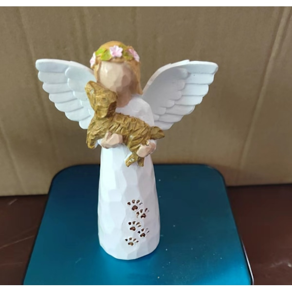 Sovende engel venskab kæledyr hund souvenir håndmalet engel gør