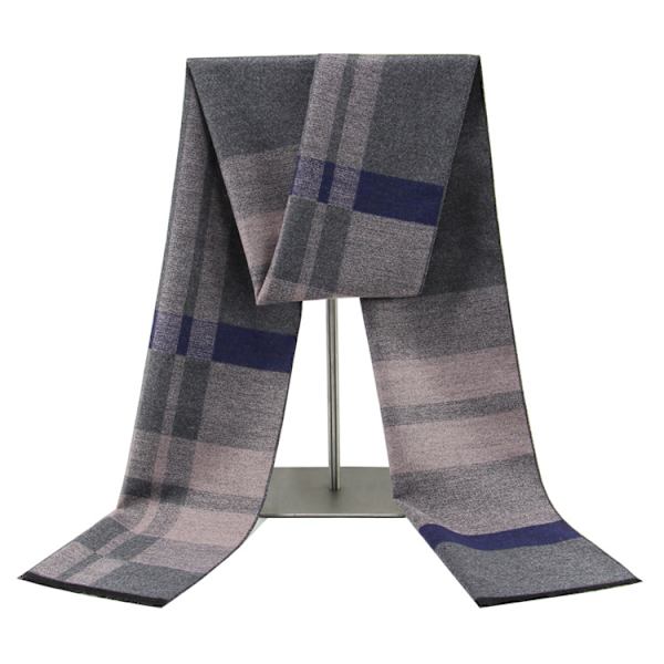 Varmt børstet cashmere-tørklæde med jacquard-stil koreanske tern -