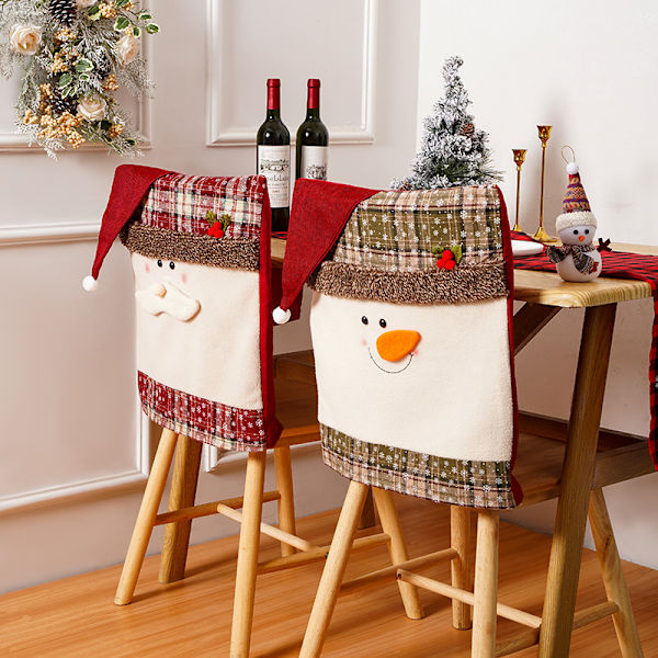 2 st juldekorationer tomte stolsskydd Restau