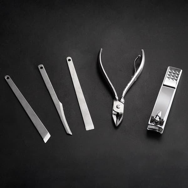 21stk/sæt Sort Rustfrit Stål Kit Tå Manicure Pedicure Sæt Na