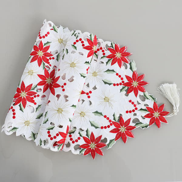 Julebordløper Holly Leaf Bordservietter Kommode Skjerf T