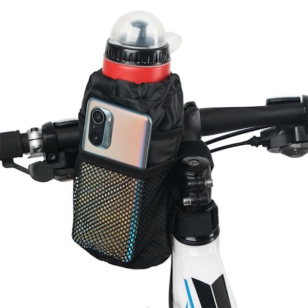 1 stk. sort cykel flaskeholder, vandtæt styr taske, cykel