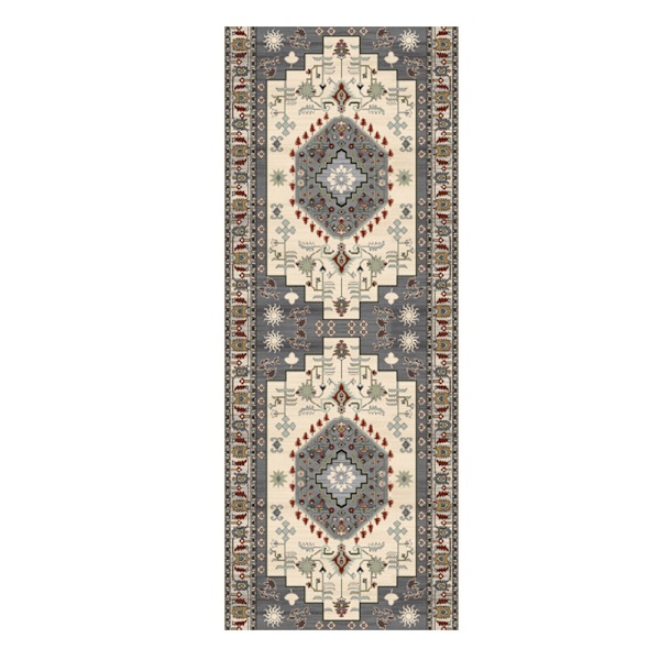 Hallmatta, Tvätthållbar Matta, Halksäker Vattenavvisande Golvmatta, Låg Ludd Mjuk Vintage Matta för Entré Sovrum Tvättstuga Inomhus, Stil 11 60*180cm