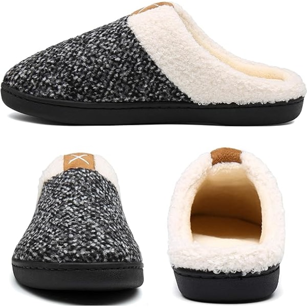 Herrslippers Minnesskum Komfort Fuzzy Plyschfoder Slip On In