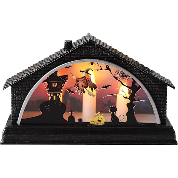 Halloween Nattljus Hemma Häxa Skräck Dekoration Skrivbordsdekor