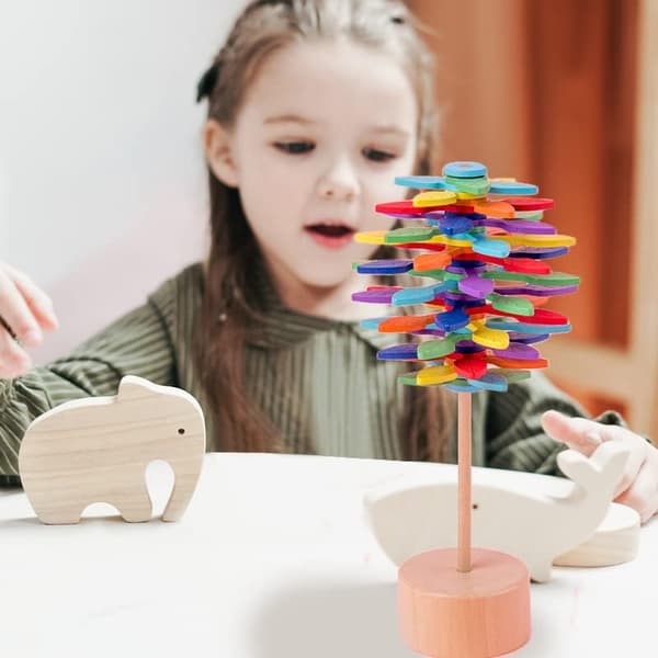 Træ Lollipop Dekompression Legetøj, Kæmpe Roterende Kunst Lollipop