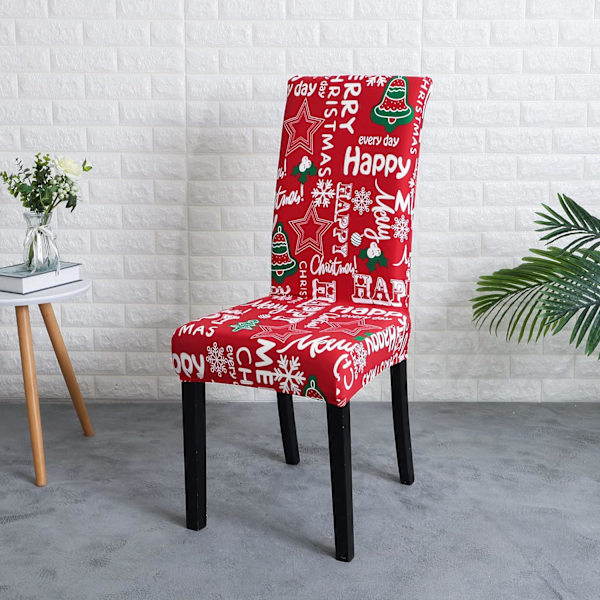 Julstolsöverdrag 6 stycken Dekorativ Klassisk Stretch Remova