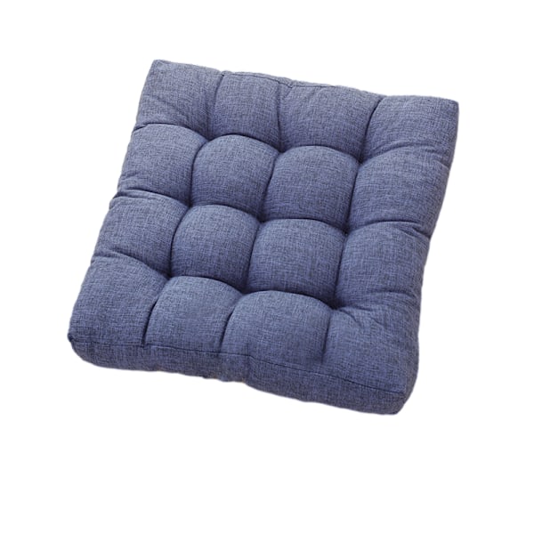 Tykk bomullslin firkantet tatami-matte (45*45cm) Dark blue
