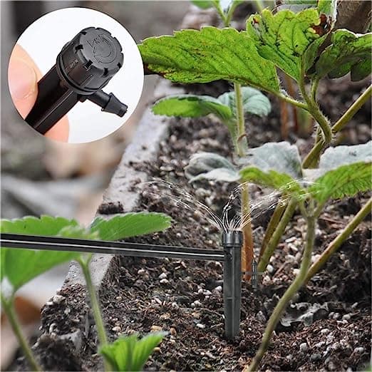 100 st Micro Drip Bevattning Sprinkler för 1/4 (4-7mm) Slang