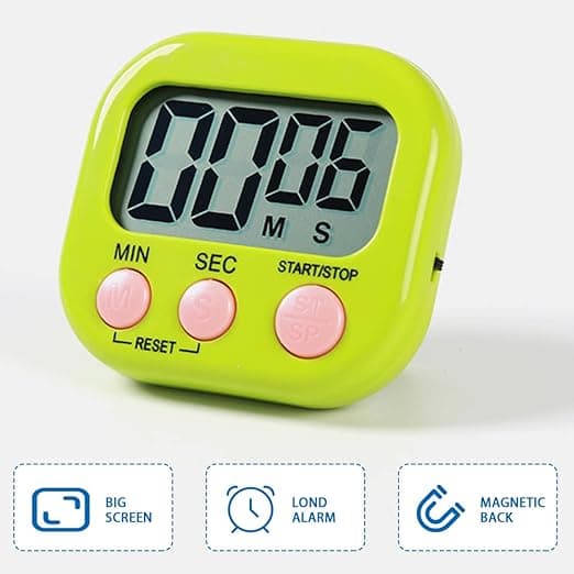 Magnetisk kökstimer med stor LCD-skärm
