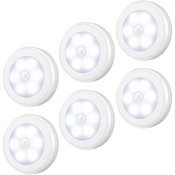 6 st rörelsesensor nattlampor