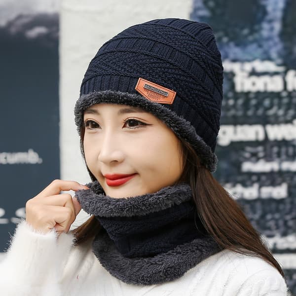 Hat mænds vinter varm uld hat tyk strik hat sweater hat mænds