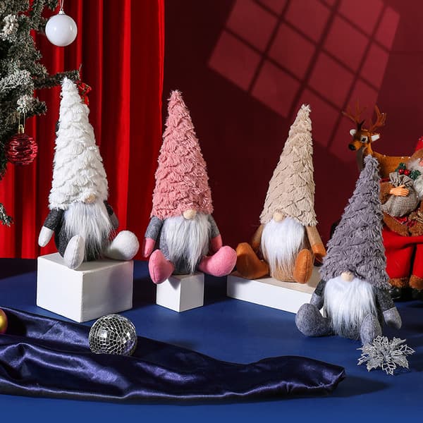 1 stk. Pink Faceless Old Man Doll Showcase Julepynt C