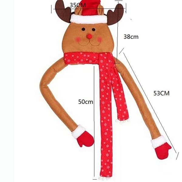 Julgransdekoration i tyg - Tomte, älg, snögubbe