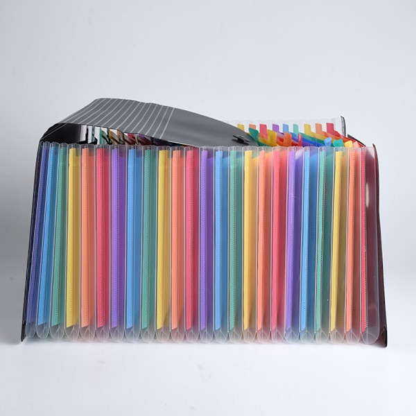 24 Gitter Regnbue Organ Taske A4 Papir Filmappe Udvidelig Opbevaring