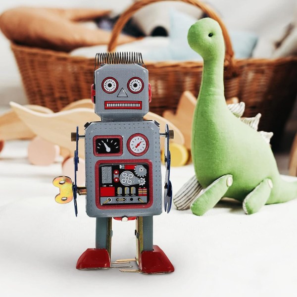 Wind-Up Robot Toy Clockwork Tenn Robot Vintage Wind Up Walking R