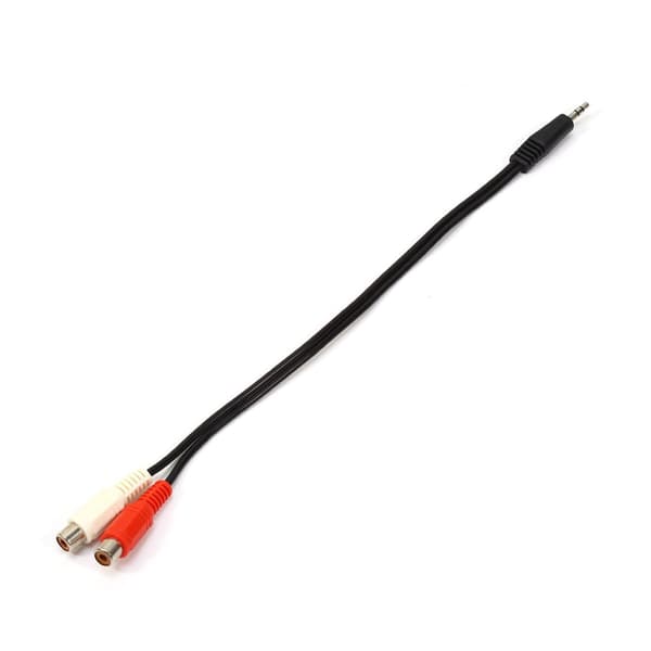 4 stk. Mini-Jack 3,5mm han til 2x RCA hun Audio Adapter Kabel -