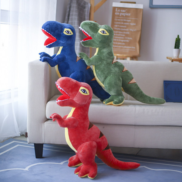 Plys Dinosaur Animal Udstoppede Legetøj 35cm Blå T-Rex Tyrannosaurus