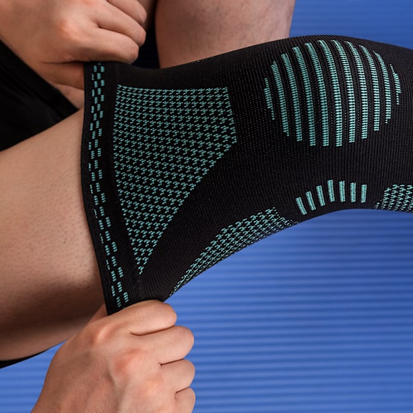 2 pakker med strikkede knebeskydd for menn og kvinner Green XL