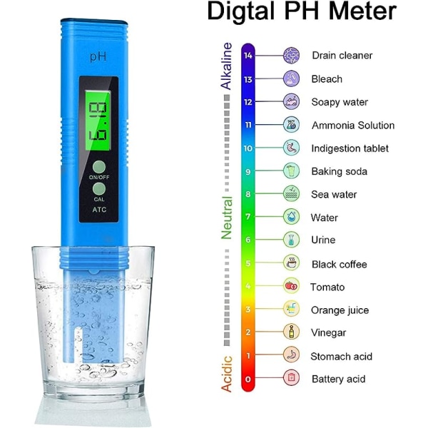 PH-mätare pH TDS och EC Temperatur BIO Tester 5 i 1 Vattenkvalitet