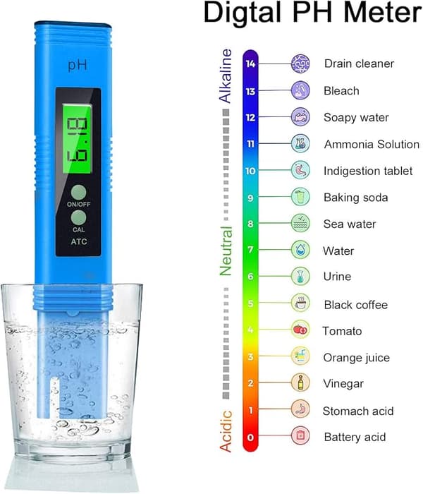 PH-meter, pH, TDS og EC temperatur BIO-tester 5 i 1 vandkvalitet