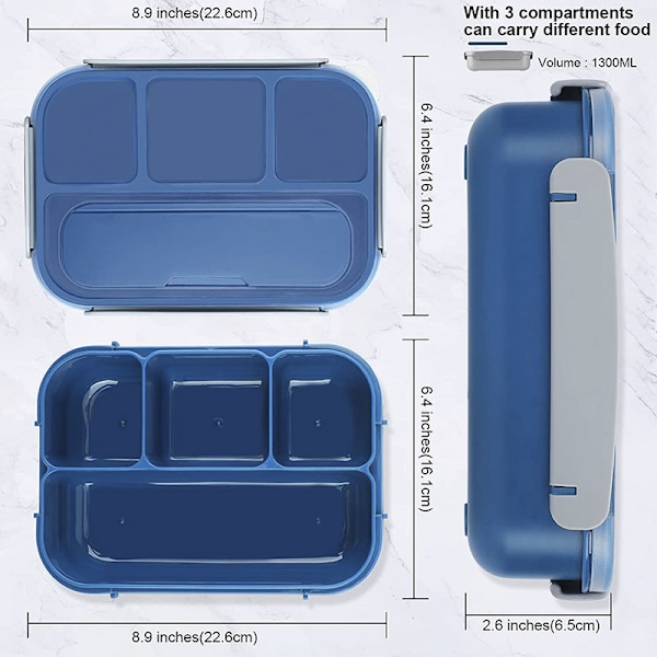 4-fackig Bento-inspirerad lunchlåda för barn - Perfekta portionsstorlekar för åldrarna 3 till 7 - BPA-fri, diskmaskinsäker, livsmedelssäkra material (Rosa)
